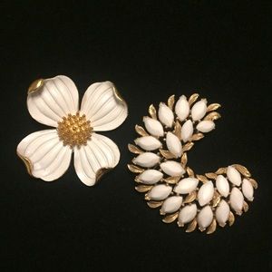 2 Signed Trifari Brooches